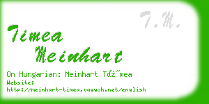 timea meinhart business card